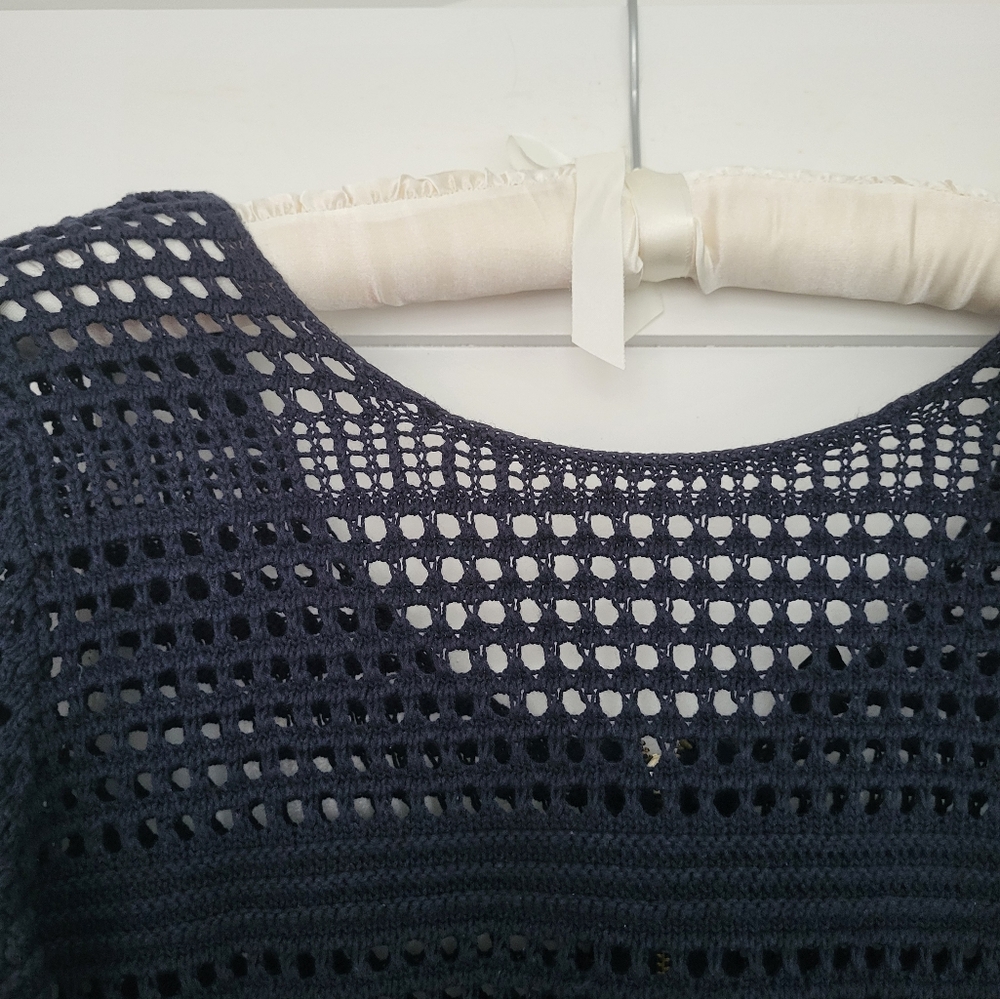 Club Monaco Loose Knit Sweater in Navy
